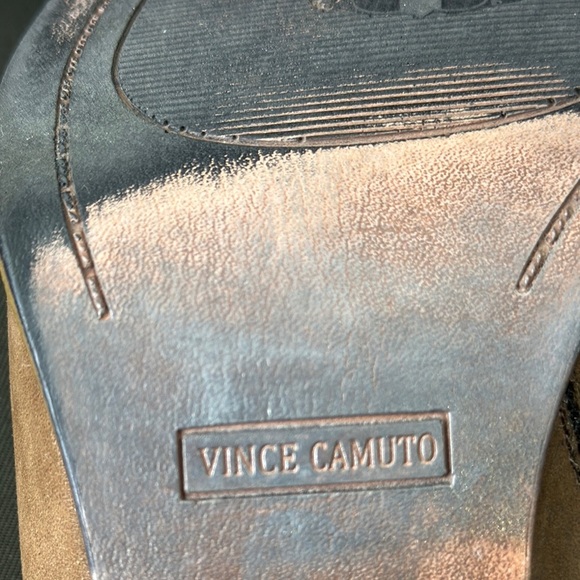 Vince Camuto Brown Heeled Boots with Chunky Heel and Western Design - Picture 9 of 14